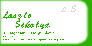 laszlo sikolya business card